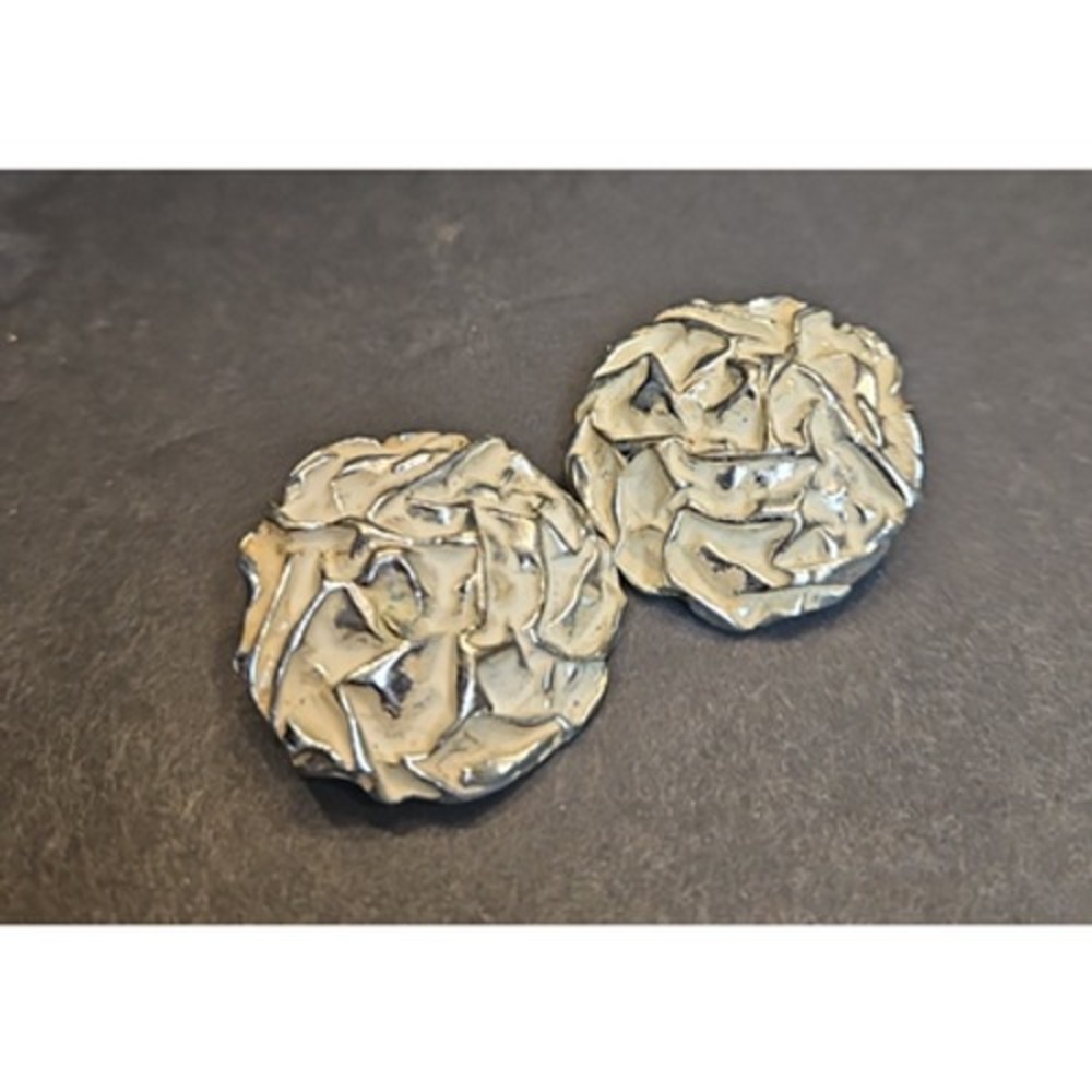 Earrings‎ Clip-On Flower SARAH COVENTRY Pat Pend Silver Vintage